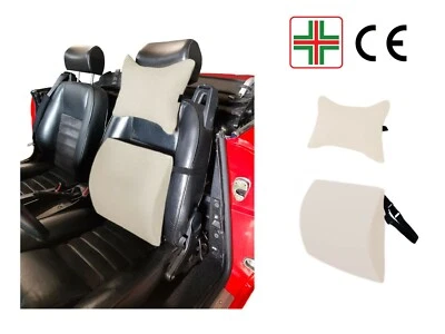 Cuscino per Collo Auto Poggiatesta e Supporto Sostegno Lombare Schienale Sedile - Immagine 1 di 4