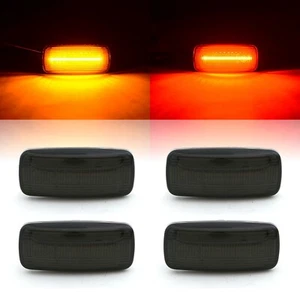 Front Rear LED Smoked Side Marker Lenses Lights Fits 10-18 Dodge Ram 2500 3500HD - Picture 1 of 11