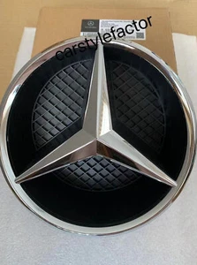 FRONT GRILLE STAR BADGE & base For GLC W253 GLE W166 Chrome 206mm - Picture 1 of 1