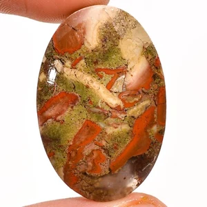 indonesian MOSS AGATE Cabochon 28.70Ct 100%Natural OVAL Shape 21X33X6mm Gemstone - Picture 1 of 7