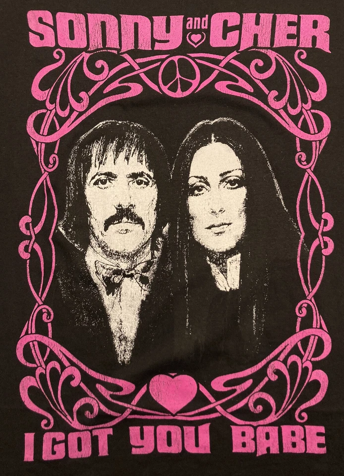 Camiseta SONNY & CHER 'I GOT YOU BABE' Talla XL Camiseta TV Rock Usada 100% Algodón Foto 1 de 4