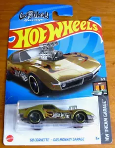 Hot Wheels 2023 '68 Gold Corvette Gas Monkey Garage HW Dream Garage 5/5 - Imagen 1 de 2