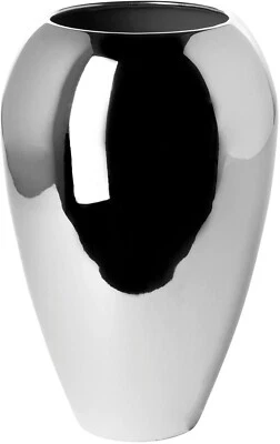Fink  moderne Edelstahl Vase MALANA Vernickelt 26 cm Hoch - Bild 1 von 3