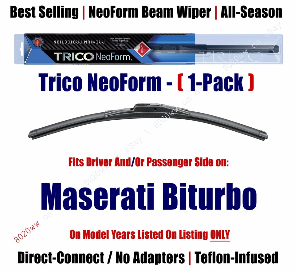 Super Premium NeoForm Wiper Blade (Qty 1) fits 1983-1987 Maserati Biturbo 16200 - Image 1 of 1