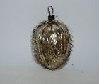 antique German christmas ornament mouth blown, nut with wire