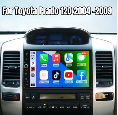 Radio estéreo WIFI 2+64G Carplay para Toyota Prado 120/Lexus GX470 2004-2009 Foto 1 de 4