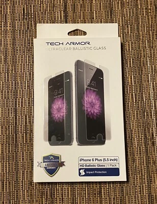 Tech Armor Protector Pantalla Cristal Balístico UltraClear iPhone 6 Plus (5.5”) Foto 1 de 2