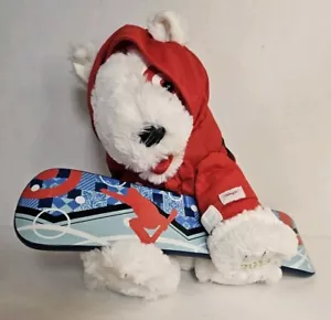 Target 2013 - 12 Inch Bullseye Peak Snowboard Bull Terrier Dog Plush Complete - Picture 1 of 5