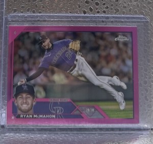 2023 Topps Chrome Ryan McMahon Rockies Pink Refractor # 70