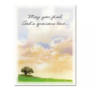 SYMPATHY AND FUNERAL Card, By American Greetings Religious, Tree Hill + Envelope - Picture 1 of 5