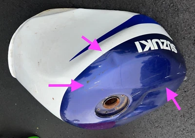01 Suzuki gixxer GSXR 1000 gsxr750 750 600 Gas Fuel Tank Petrol cell Damage RUST - Image 1 of 4