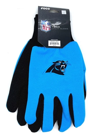 CAROLINA PANTHERS NFL 2-TONE SPORT UTILITY JERSEY WORK GARDEN GLOVES FREE SHIP Cover