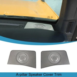 2PCS Silver A-pillar Speaker Horn Net Frame Cover Trim for Ford Bronco 2021-2024 - Picture 1 of 12