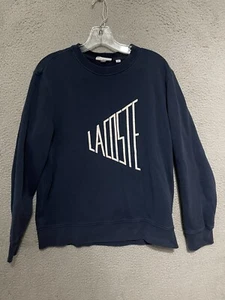 Lacoste Womens Sweatshirt Size Large Blue Crewneck Pullover Adult cotton - Picture 1 of 5