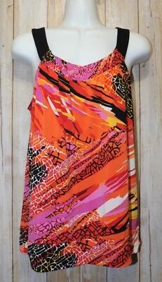 Camisa sin mangas para mujer con estampado brillante AB Studio talla mediana excelente Foto 1 de 2