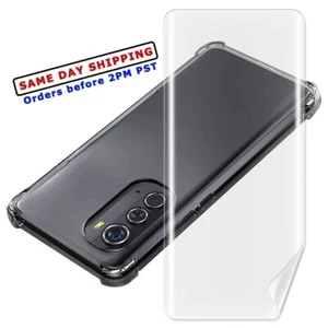Protector de pantalla de hidrogel portátil + funda transparente para Motorola Edge (2022) XT2205-3 - Imagen 1 de 1