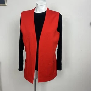 Retro Tomato Red Mid Vest Gilet Sz 12 Vintage - Picture 1 of 12
