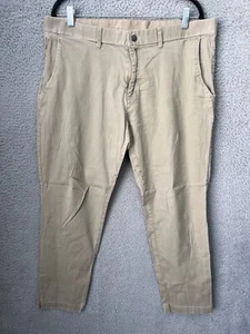Fabletics Pants Mens 36x26 Beige The High Side Classic Fit Chino Casual Preppy - Picture 1 of 12