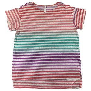 Camiseta Honey Me Camiseta Talla Mediana M Rayas Multicolor Cómoda Ligera Nueva Sin Etiquetas - Imagen 1 de 9