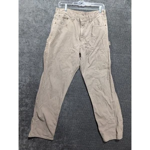 Carhartt Loose Fit Work Pants Tan Canvas Mens 35x34 Carpenter Utility - Picture 1 of 10