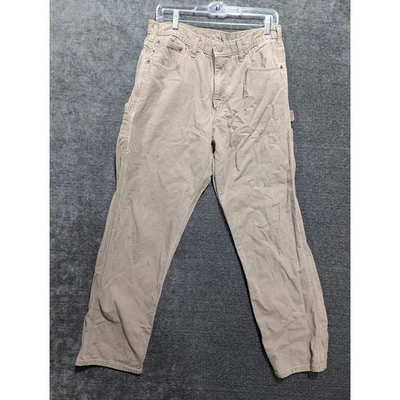 Carhartt Loose Fit Work Pants Tan Canvas Mens 35x34 Carpenter Utility - Image 1 of 4