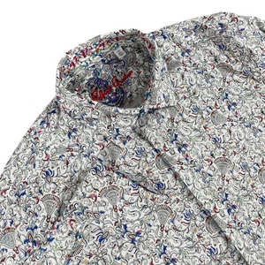 Robert Graham Shirt Mens XL Multicolor Long Sleeve Flip Cuff Embroidery Paisley - Picture 1 of 14