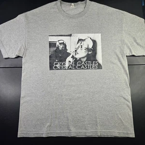 Crystal Castles Cat Mask Alice Glass/Ethan Kath Band Tee 00s/2010s, Sz 23.5x30" - Picture 1 of 16