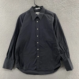 VINTAGE Christian Dior Shirt Men 16.5 32/33 Black French Cuffs 90s Formal Dress - Bild 1 von 10