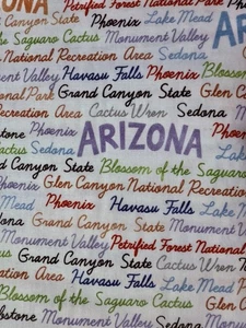 Selten!!! Arizona State lustiger Stoff Meterware 100 % Baumwolle 36”x44” cooler Stoff!!! - Bild 1 von 1