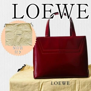 LOEWE Handtasche Lackleder Vintage rot Leder Damen gebraucht aus Japan - Bild 1 von 13