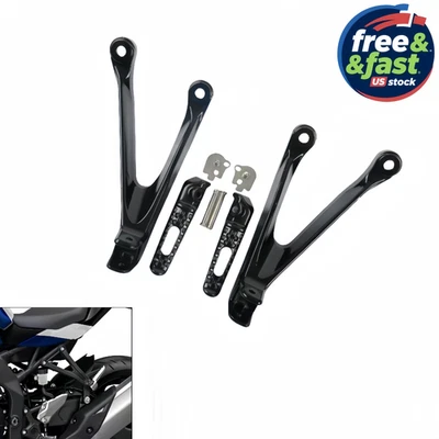 For Honda CBR1000RR Passenger Footpegs 2008-2016 - Black Aluminum Bracket Set Foto 1 de 4