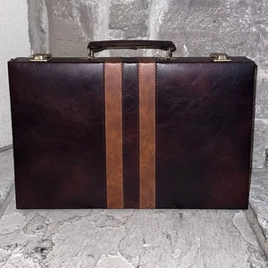 Vintage Backgammon Complete Set 19x15” Board  Brown/Ivory Chips Taiwan - Picture 1 of 10