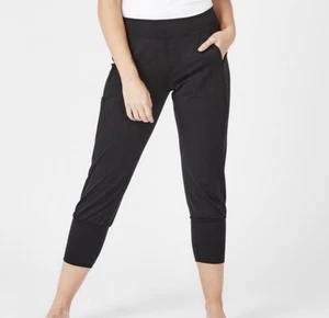 Sweaty Betty Garudasana Lightweight Yoga Trouser Pants Jogger Black Large - Picture 1 of 7