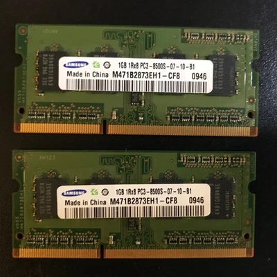 PC3-8500 Samsung 2 x 1 gigs RAM / Memory - Image 1 of 2