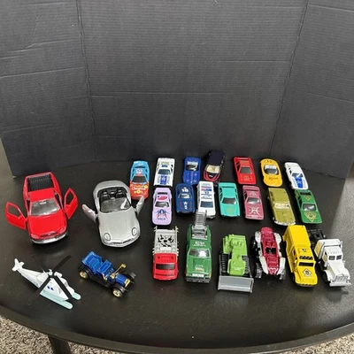Set Of 24 Assorted Toy Cars Ford f150 BMW Tonka Cheerios Helicopter - Image 1 of 4