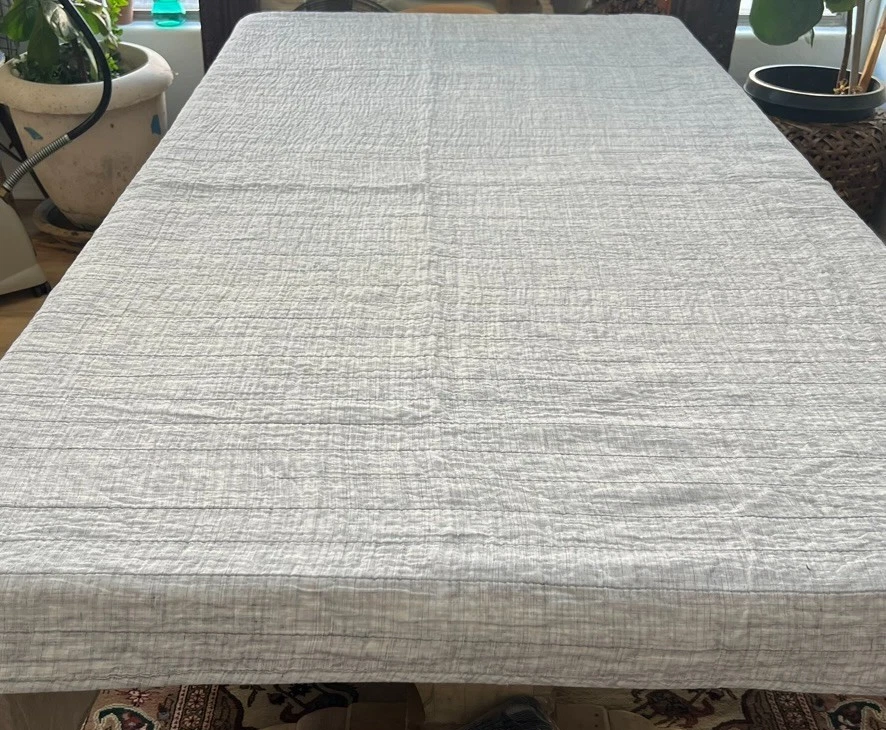 Hearth & Hand Full Queen 88 x 92 in Quilt Cotton Blend Heathered Crosshatch - Image 1 of 4