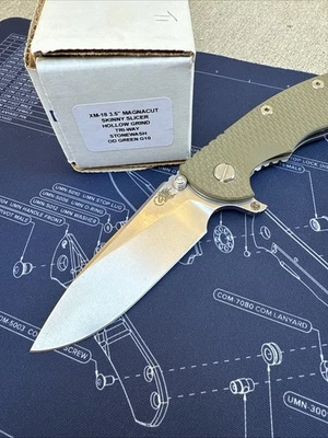 Hinderer XM-18 3.5 Skinny Slicer Hollow Grind Magnacut New - Image 1 of 4