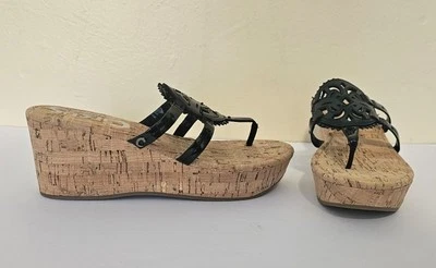 Sandalia Circus by Sam Edelman Rocky negra plataforma tacón cuña nueva sin caja, talla 8 Foto 1 de 4