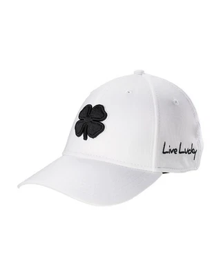 NEW Black Clover Live Lucky Premium Clover #1 Black/White Fitted L/XL Golf Hat - Image 1 of 2