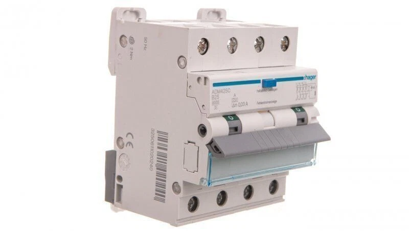 Residual current circuit breaker 4P B 25A 0.03A Type A 6kA RCBO ADM425C - Image 1 of 1