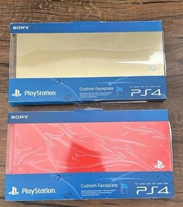 Sony Ps4 Custom Faceplate Genuine PlayStation 4 Faceplate HDD Cover Red Gold - Picture 1 of 1