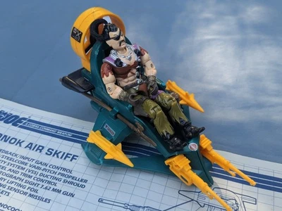 老式 1987 年 HASBRO GI JOE ARAH ZANZIBAR DREADNOK 海盗带空中滑雪板 — 第 1/3 张图片
