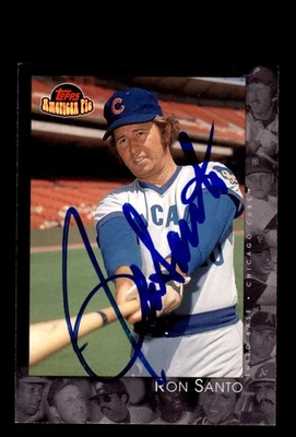 Signed Baseball Card Auto Ron Santo 2001 Topps American Pie #75 Chicago Cubs - Image 1 of 2