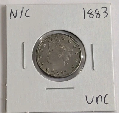 1883-P Philadelphia V Liberty Head Nickel No Cents Uncirculated  - Image 1 of 4