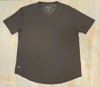 BYLT Premium Basics Shirt Lux Drop Cut V-Neck Tee Dark Gray Men’s Size XXL 2XL - Image 1 of 4