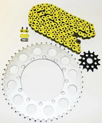 Kawasaki KX250F 250 F 2011 2012 2013 2014 cadena amarilla y piñón 13/51 114 L Foto 1 de 4