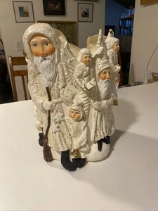 Vintage Dept 56 Father Frost großer Cache Topf/Korb 12” x 9” - Bild 1 von 14