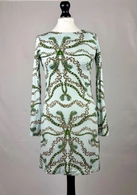 Roberto Cavalli Simonetta Dress Short Green Blue XS AUTHENTICITY tag - Image 1 of 4