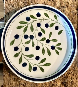 Dansk Designs Berries Sri Lanka Blueberry Round Platter Plate Serving - Picture 1 of 10