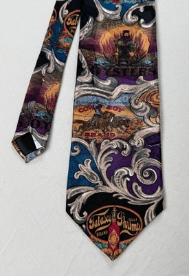 De Colección Tabasco Salsa Caliente Seda Cuello Corbata Vaquero Ostra Filigrana Hecha en EE. UU. 3,75 x 57 Foto 1 de 4